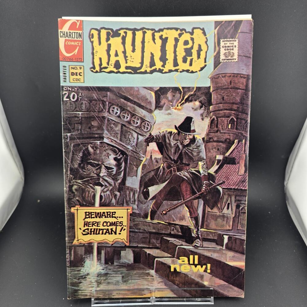 HAUNTED #9 (Charlton 1972) Mid-Grade VG/FN 5.0 - Pat Boyette Shutan Cover Uncut